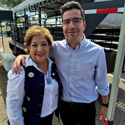 Ben Castillo with a supporter