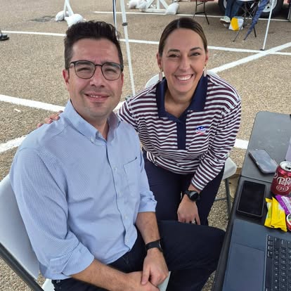 Ben Castillo with a supporter